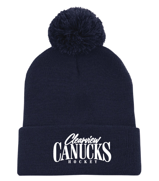 Clearview Canucks Pom Pom Touque