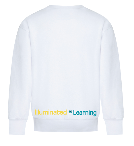 Illuminated Learning - White Crewneck Sweatshirt