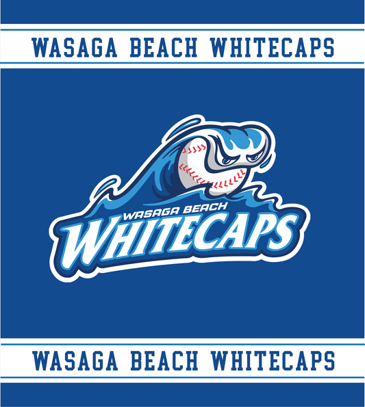 Whitecaps Sherpa Faux Wool Lined Sublimated Blanket- 50"x60"