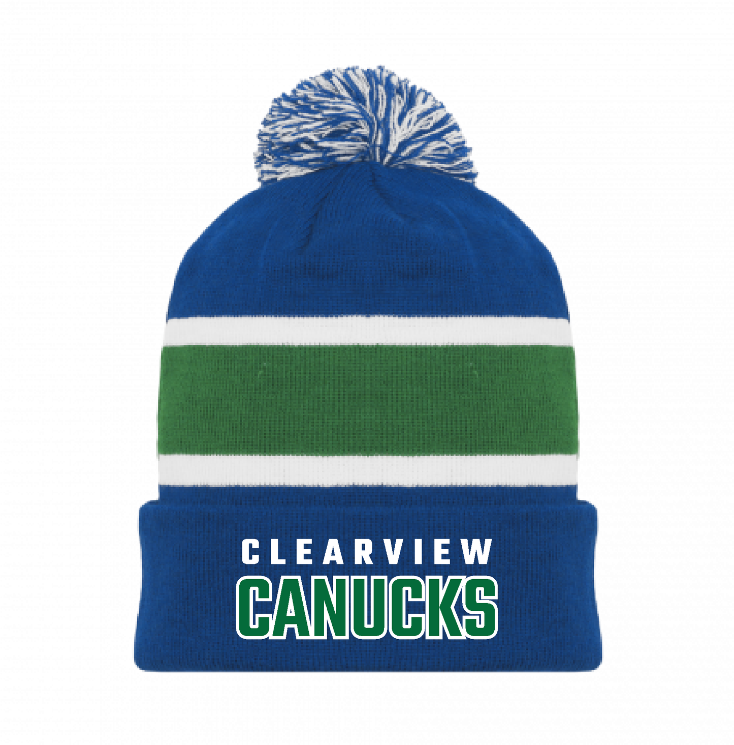 Clearview Canucks Pom Pom Touque
