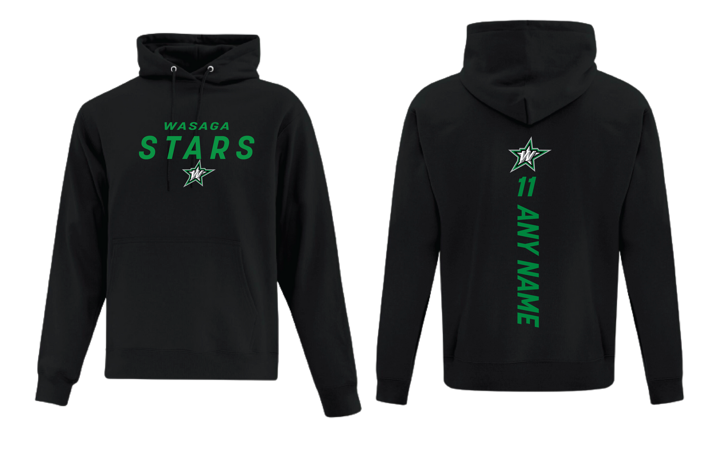 Wasaga Stars Name and Number  Hoody