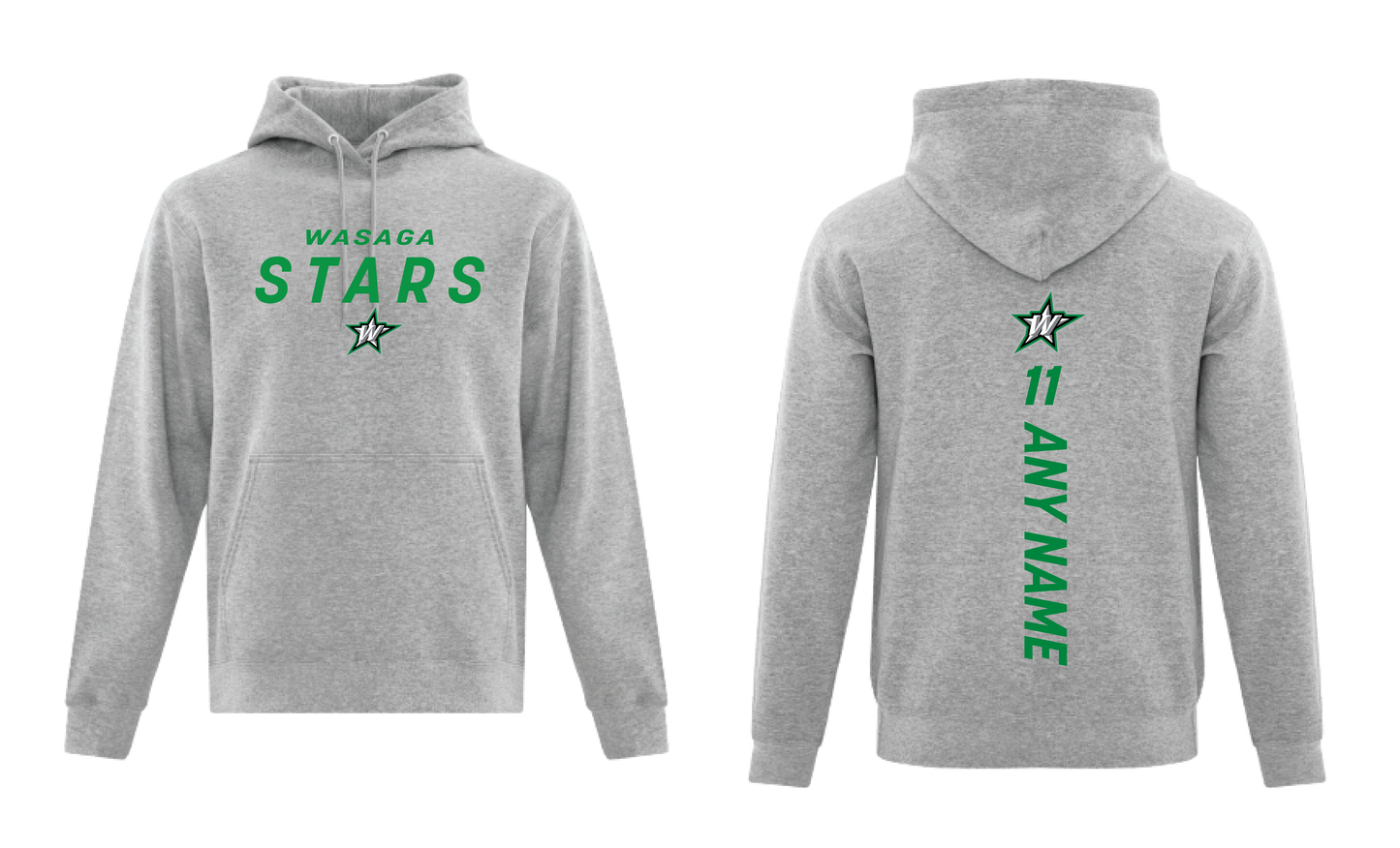 Wasaga Stars Name and Number  Hoody