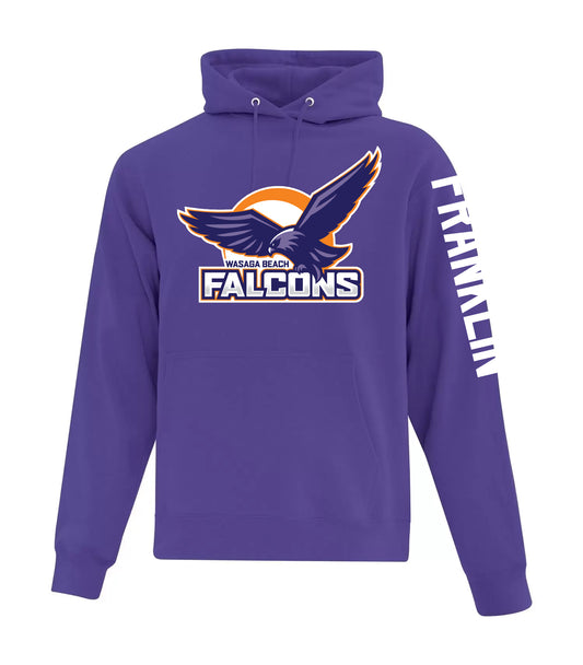 Wasaga Beach Falcons- Purple Logo Hoodie