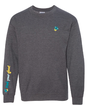 Illuminated Learning - Charcoal Crewneck Sweatshirt