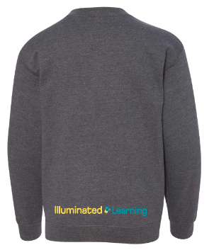 Illuminated Learning - Charcoal Crewneck Sweatshirt