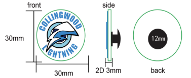 Collingwood Lightning - Croc Charm