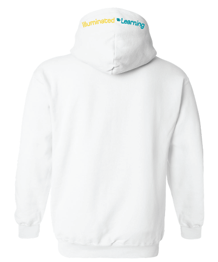 Illuminated Learning - White Pullover Hoodie