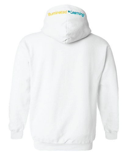 Illuminated Learning - White Pullover Hoodie
