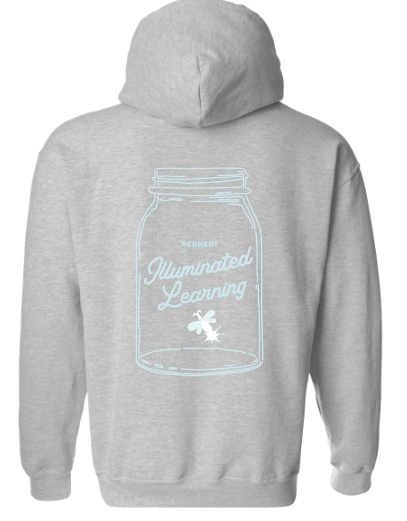 Illuminated Learning - Grey Pullover Hoodie - Jar Logo