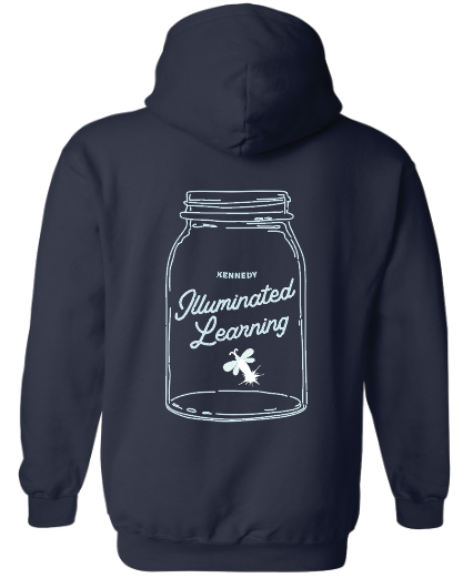 Illuminated Learning - Navy Pullover Hoodie - Jar Logo