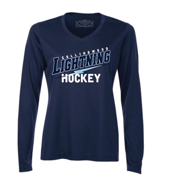 Collingwood Lightning - Longsleeve Tech - Slant Logo