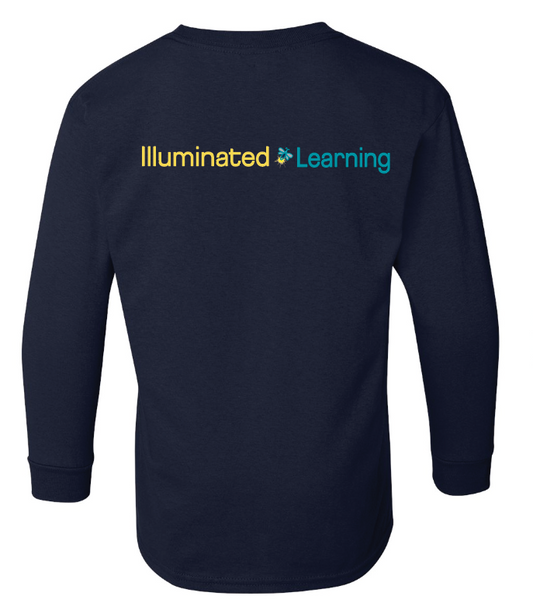 Illuminated Learning - Navy Long Sleeve T-Shirt