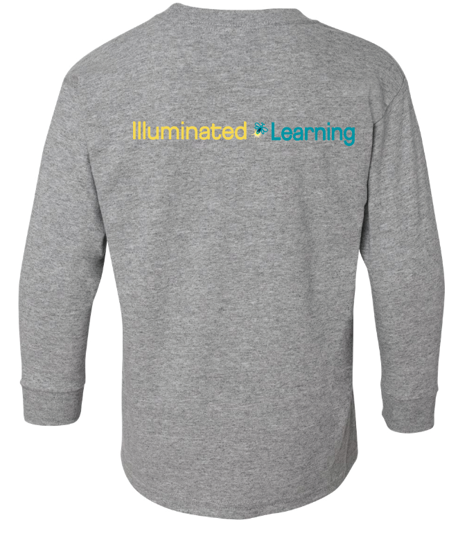Illuminated Learning - Grey Long Sleeve T-Shirt