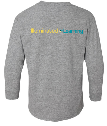 Illuminated Learning - Grey Long Sleeve T-Shirt