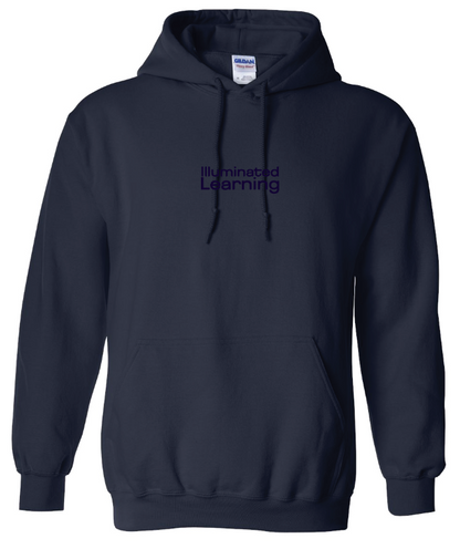 Illuminated Learning - Navy Pullover Hoodie - Text Logo