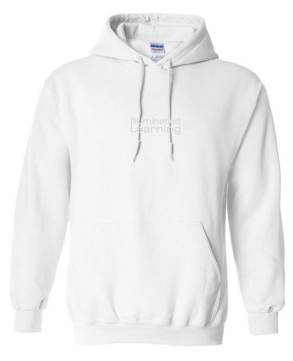 Illuminated Learning - White Pullover Hoodie - Text Logo