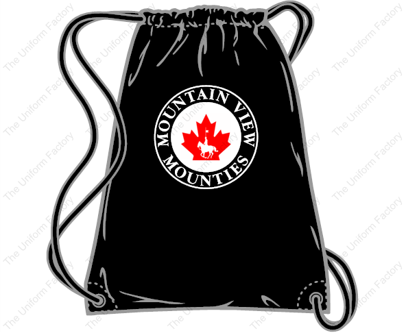 Cinch Bag w/ Mountview Logo on front & Student Name Printed Below